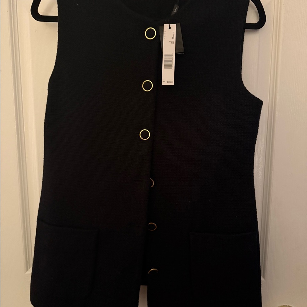Elie Tahari Top with Gold Accents NWT